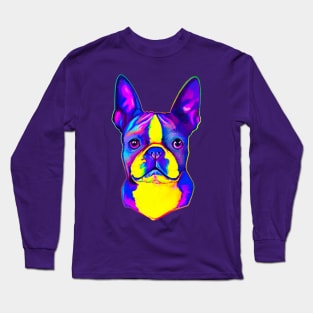 Boston Terrier in Colors Long Sleeve T-Shirt